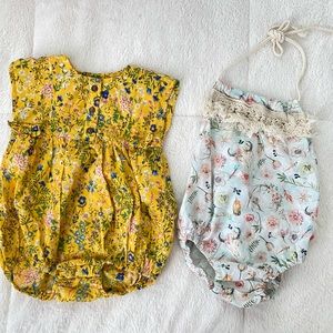 Boho baby girl rompers